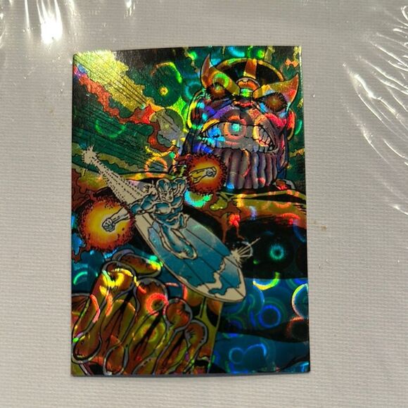 Blue and Gold Trading Cards with Dynamic Patterns silver surfer mint - Picture 1 of 3